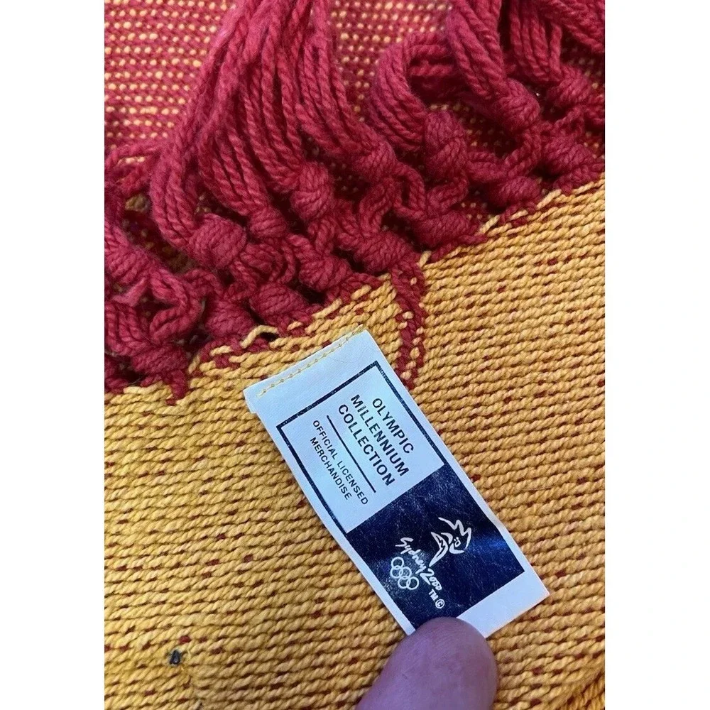 Linen House 2000 Sydney Olympic Tassel Throw Tapestry Weave Blanket /100% Cotton
